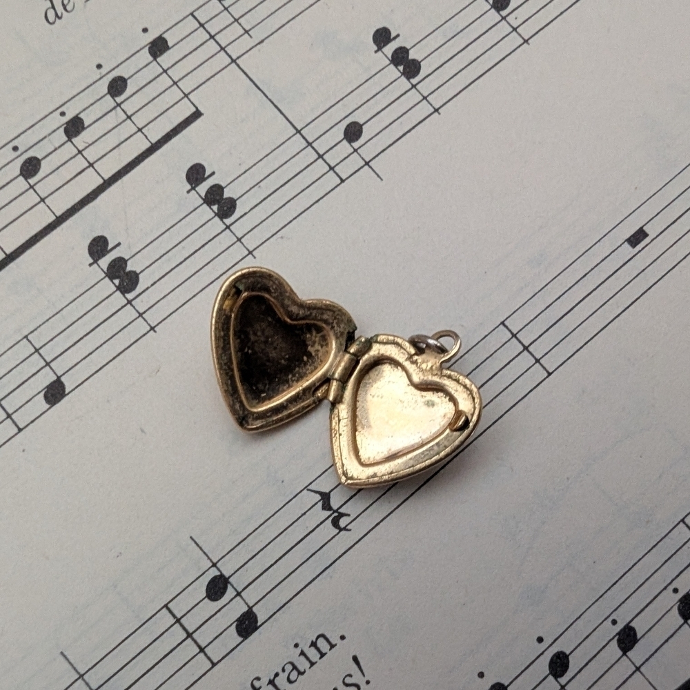Gold Heart Locket Pendant